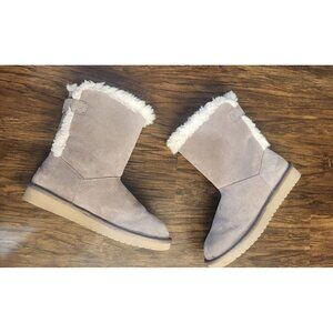 Koolaburra By Ugg Jordina Short Gray Mid Boots SZ 9 Preppy Casual